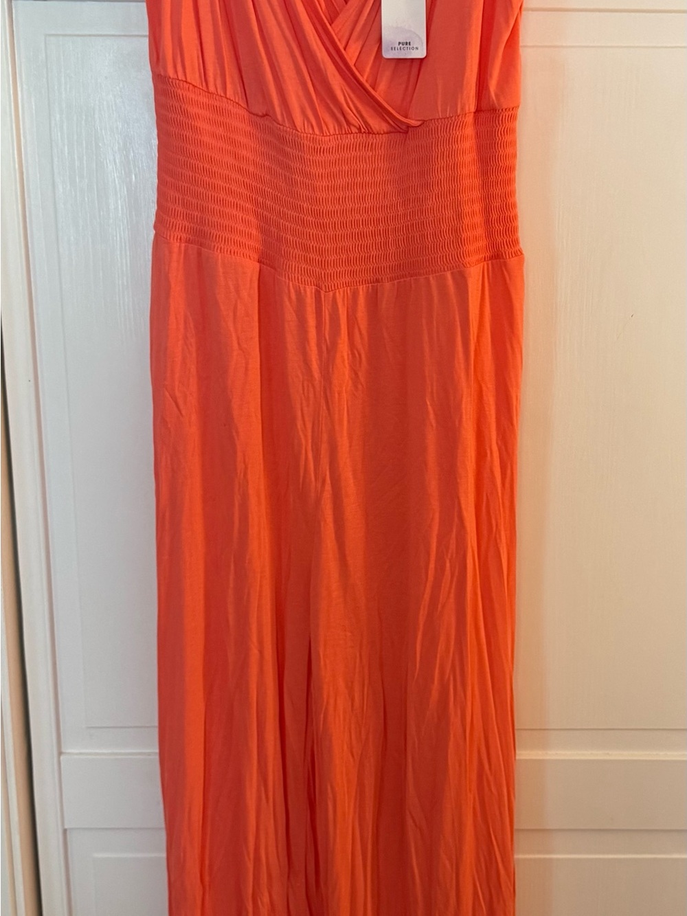 a new day Bright Orange Maxi Skirt with Smocked Waist